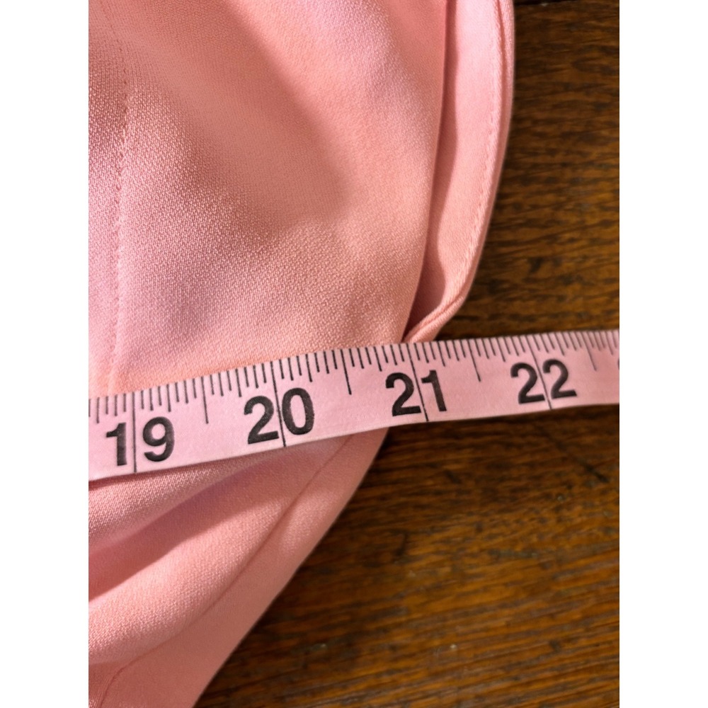 Pomander Place Pink Colorblock V-Neck Velvet Waist Mini Dress B1860 Womens L - Picture 9 of 16